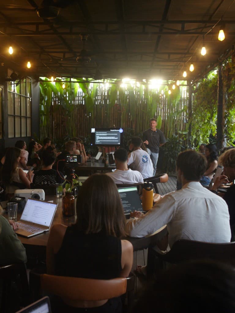 Ross Power leading an AI workshop